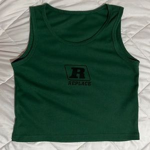 green stylish street style indie tank top never worn, great condition